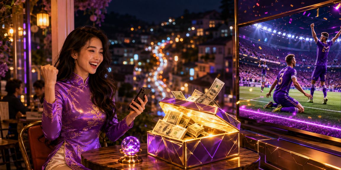 Người phụ nữ mặc áo dài tại Đà Lạt sử dụng điện thoại để tham gia casino trực tuyến