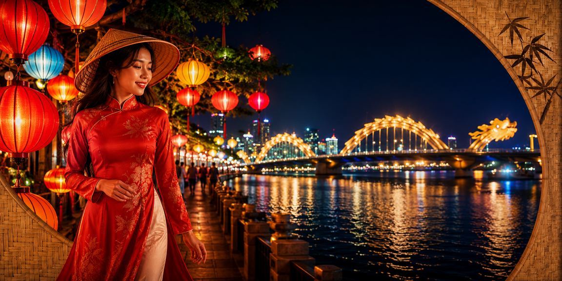 Người phụ nữ mặc áo dài tại Đà Nẵng tham gia cá cược trực tuyến trên điện thoại